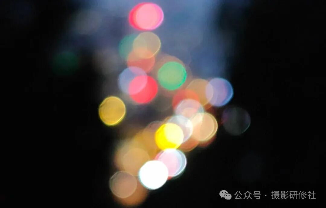 彩色光斑散景效果示意