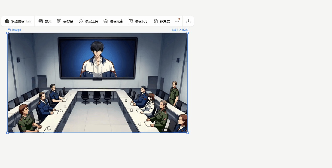 会议室场景多角度镜头生成