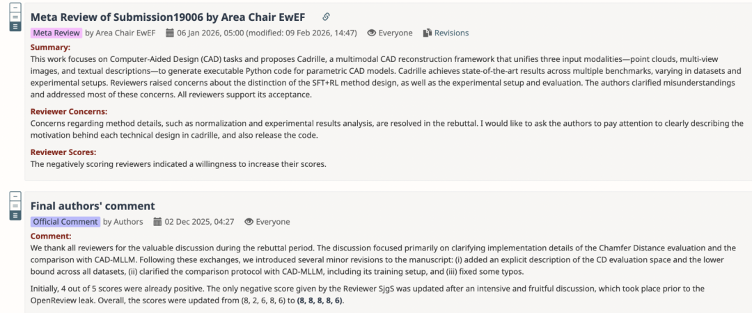 Meta Review 截图，显示评分和接受意见