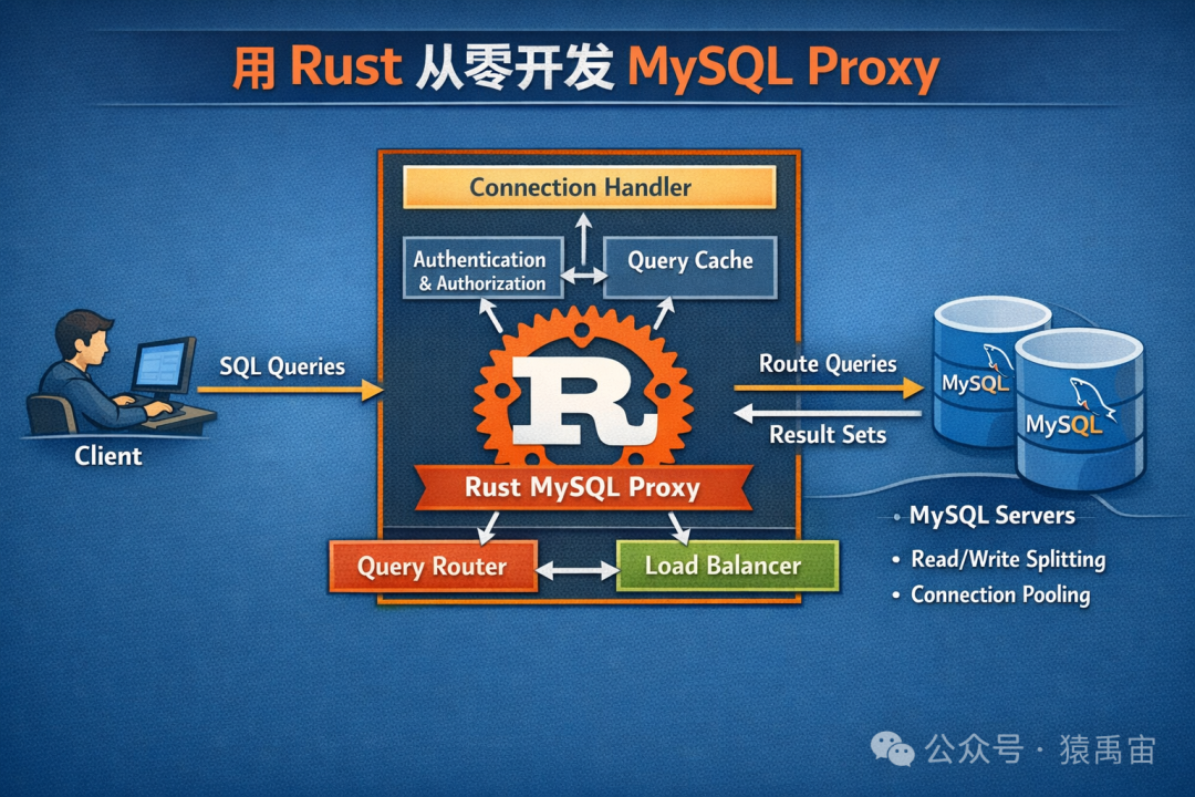 Rust MySQL Proxy 架构示意图