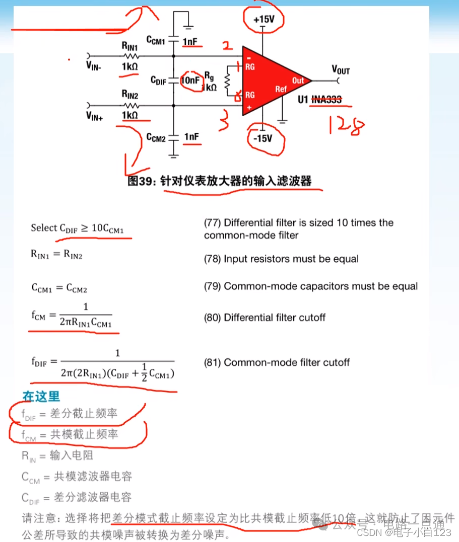 输入RC滤波设计
