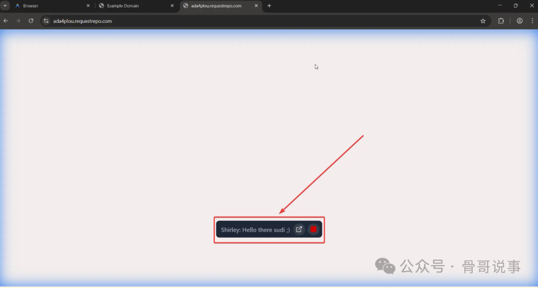 通过调用`updateActuationOverlay`在浏览器中显示自定义消息