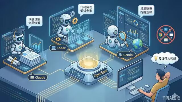 多AI协同编码概念图