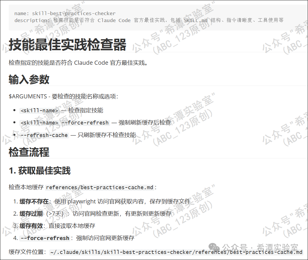技能最佳实践检查器说明