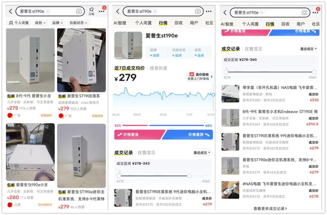 闲鱼商品价格页面