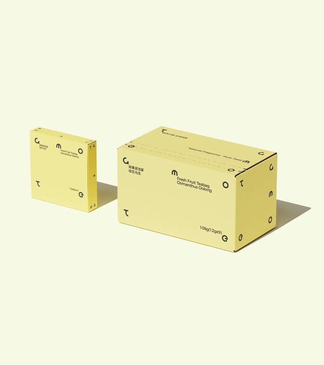 TeAmo黄色包装盒特写