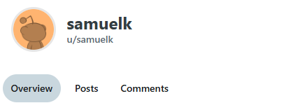 Reddit用户Samuelk的个人主页