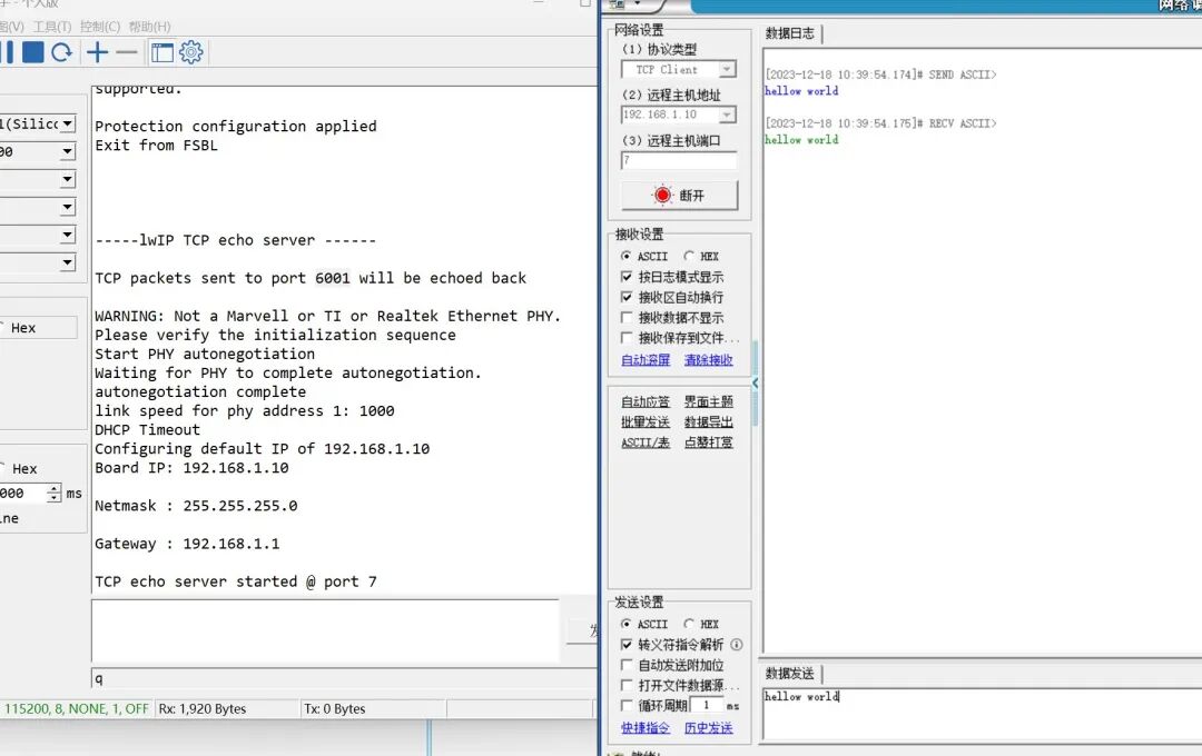 网络调试工具测试截图