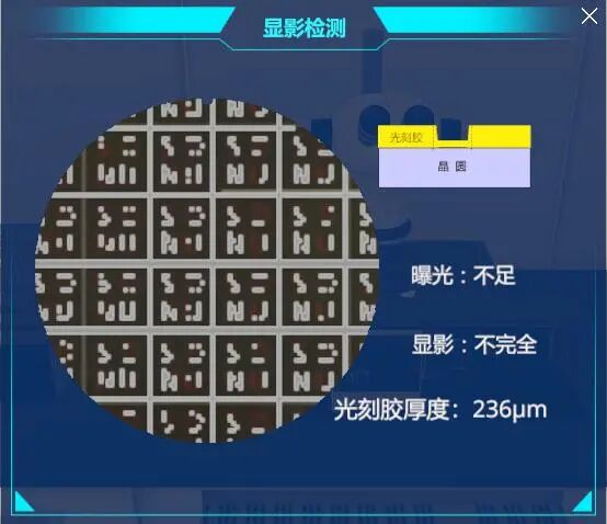 显影检测界面示意图