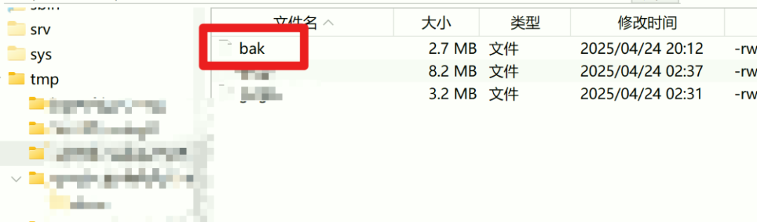 将载荷文件重命名为bak