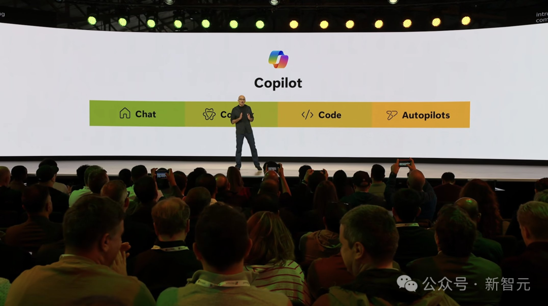 Copilot 四大能力：Chat, Cowork, Code, Autopilots 屏幕演示