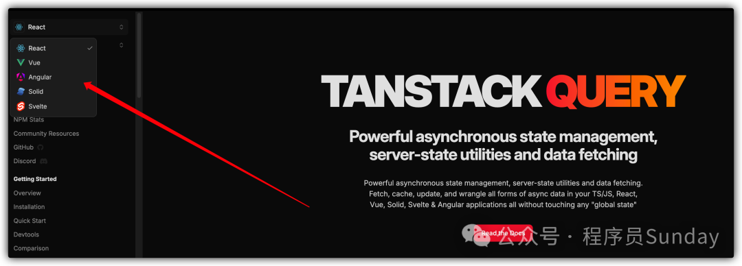 TanStack Query支持多前端框架