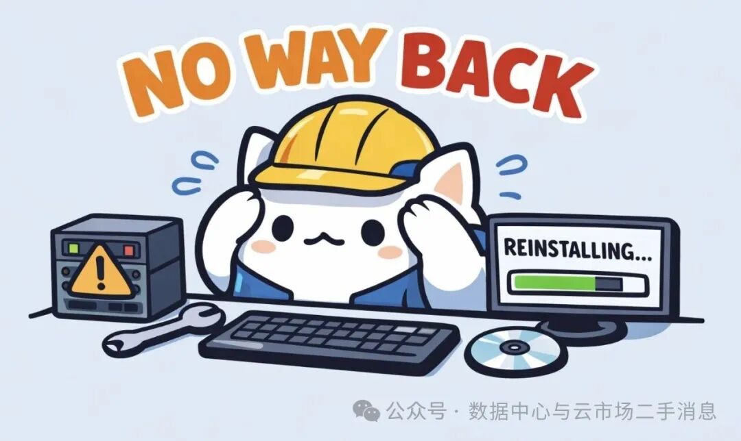 卡通白猫管理员面对ESXi密码丢失的焦虑场景