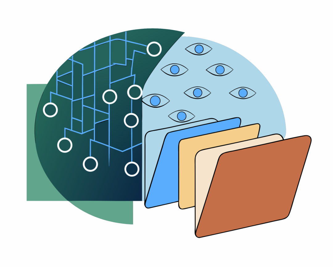 职场监视与信息焦虑抽象概念图