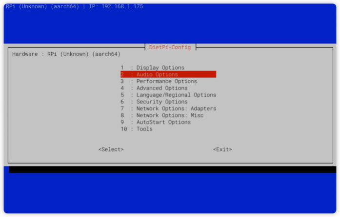 dietpi-config主界面