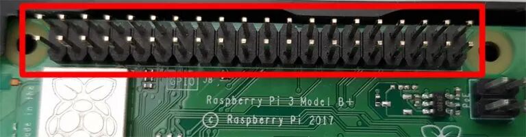 树莓派3B+ GPIO引脚特写