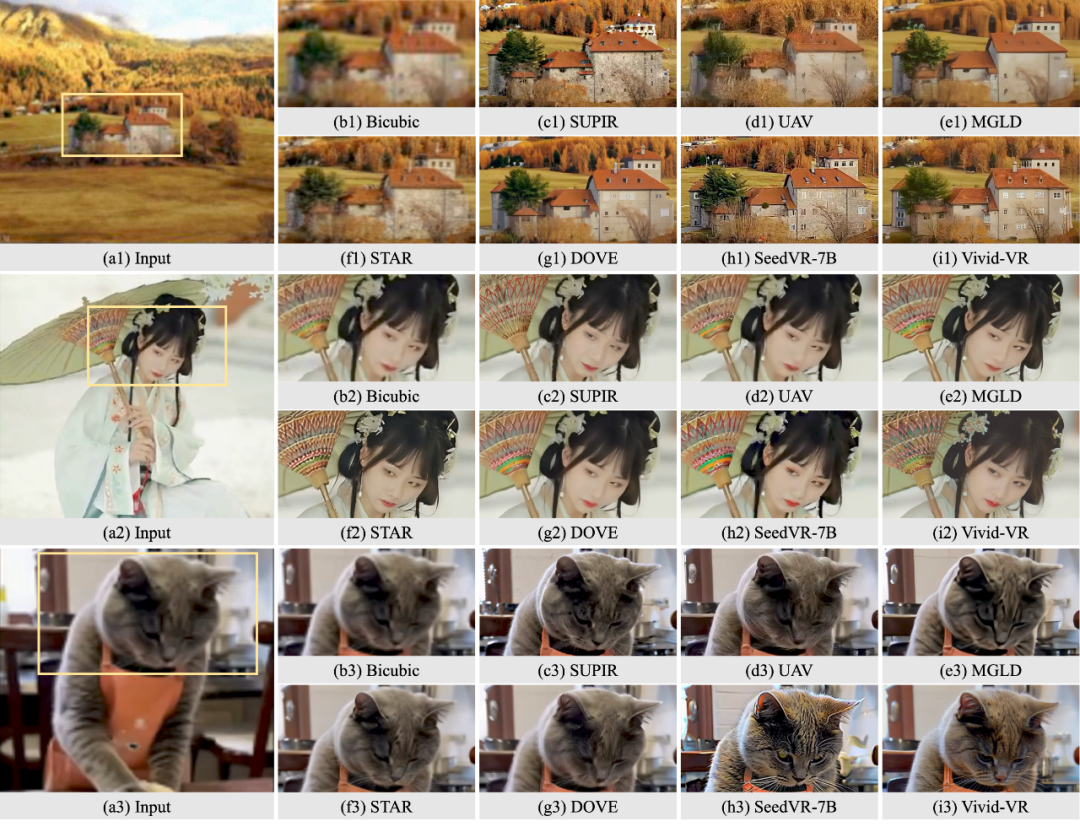 不同场景下的定性评估结果对比