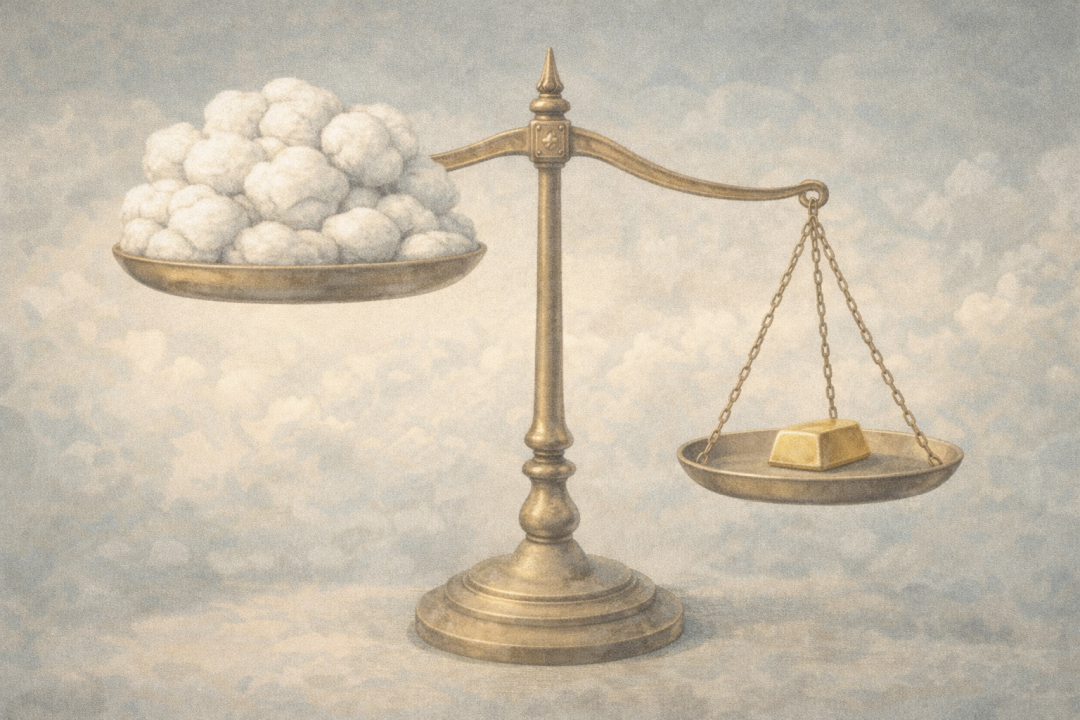 象征价值与重量不对等的天平插画