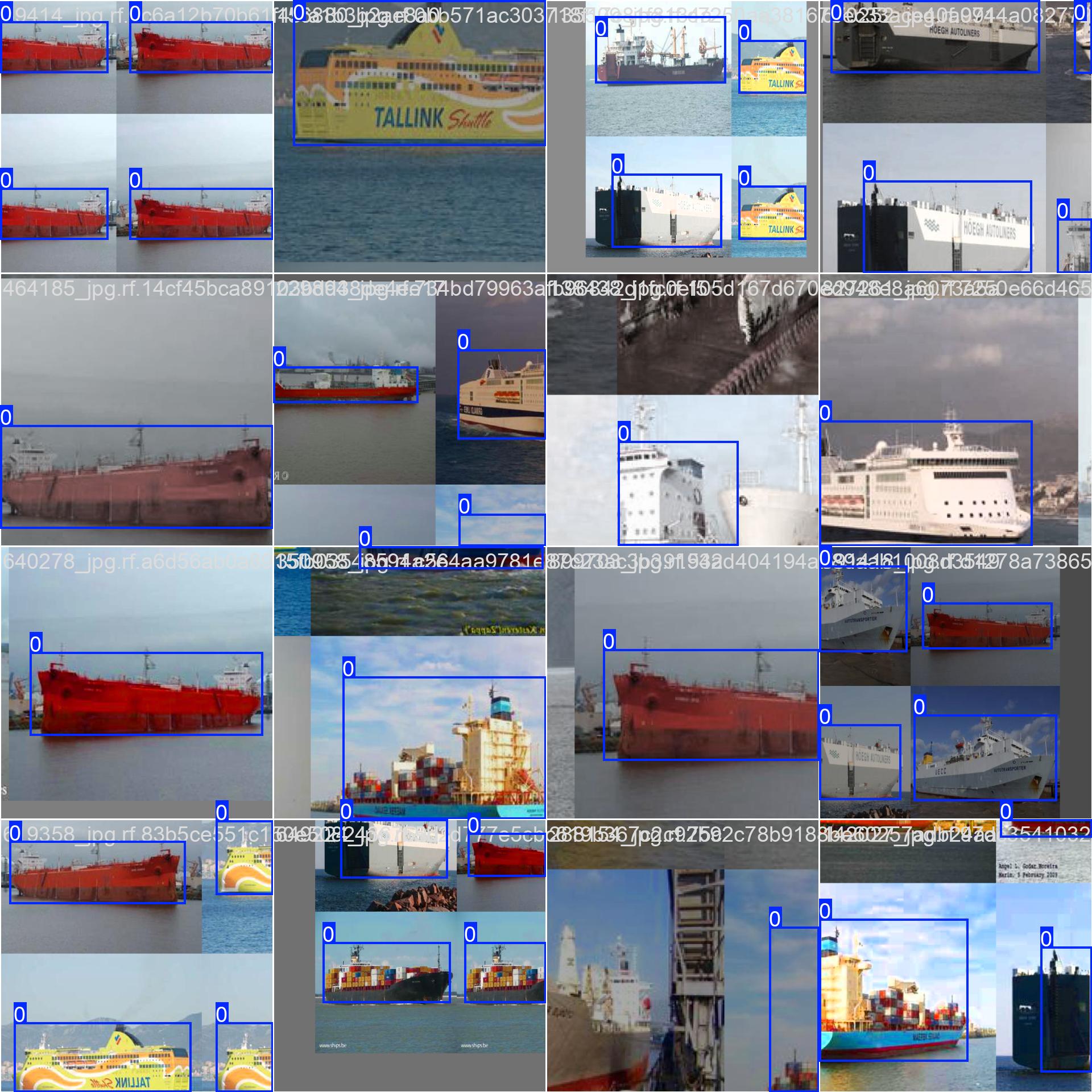 多张船舶检测图像