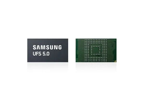 三星UFS 5.0闪存芯片正面标识与背面BGA焊点