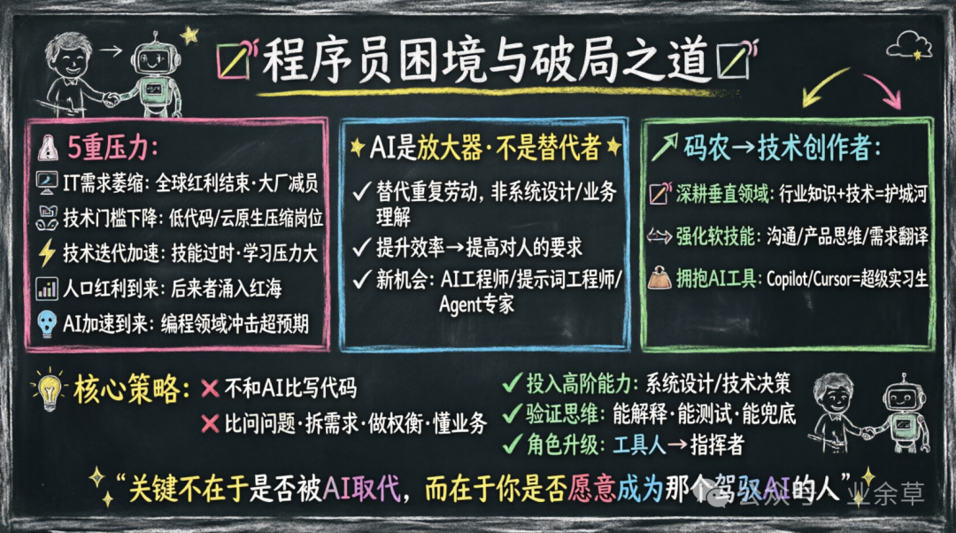 程序员困境与破局策略总结图