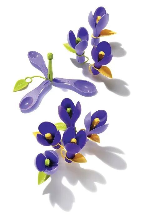 紫色花朵造型塑料勺子