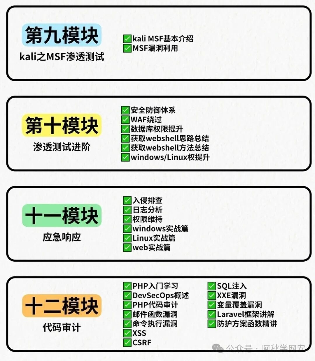 网络安全高阶与安全开发模块