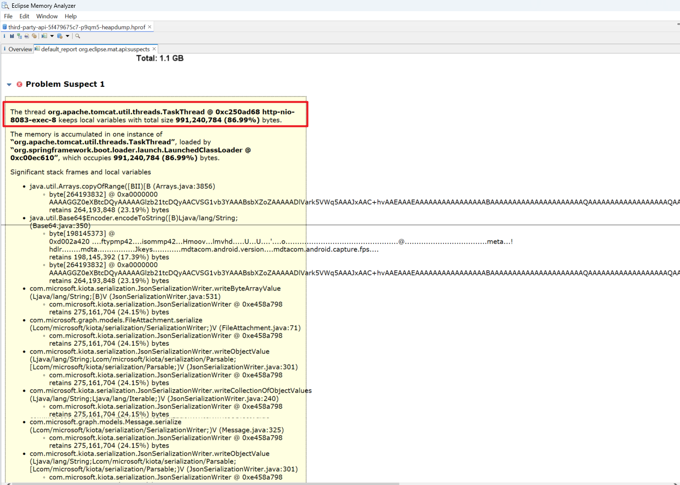 JMC性能分析界面