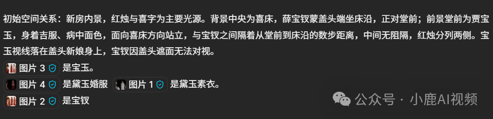 视频批次空间关系描述:人物站位与场景初始状态说明