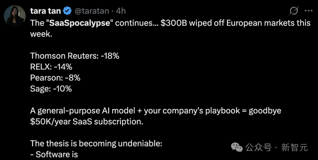 关于欧洲市场损失的社交媒体截图