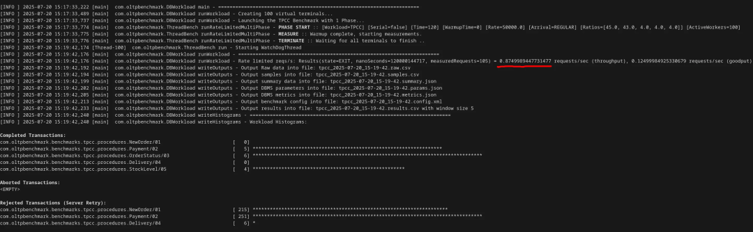 禁用索引扫描思想后的性能输出