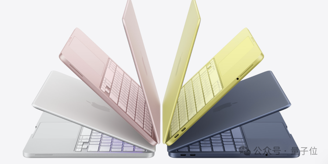 四色MacBook Neo扇形展开