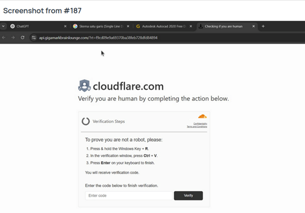 Cloudflare人机验证页面截图