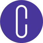 简约的紫色C字母标志