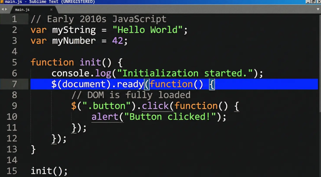 2010年代早期JavaScript代码示例