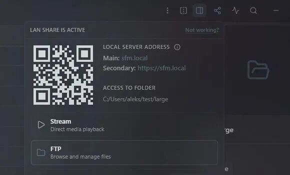 Sigma 局域网共享二维码与 FTP 访问