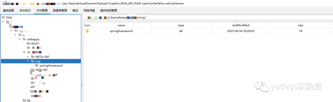 通过WebShell文件管理器查看到的网站目录结构
