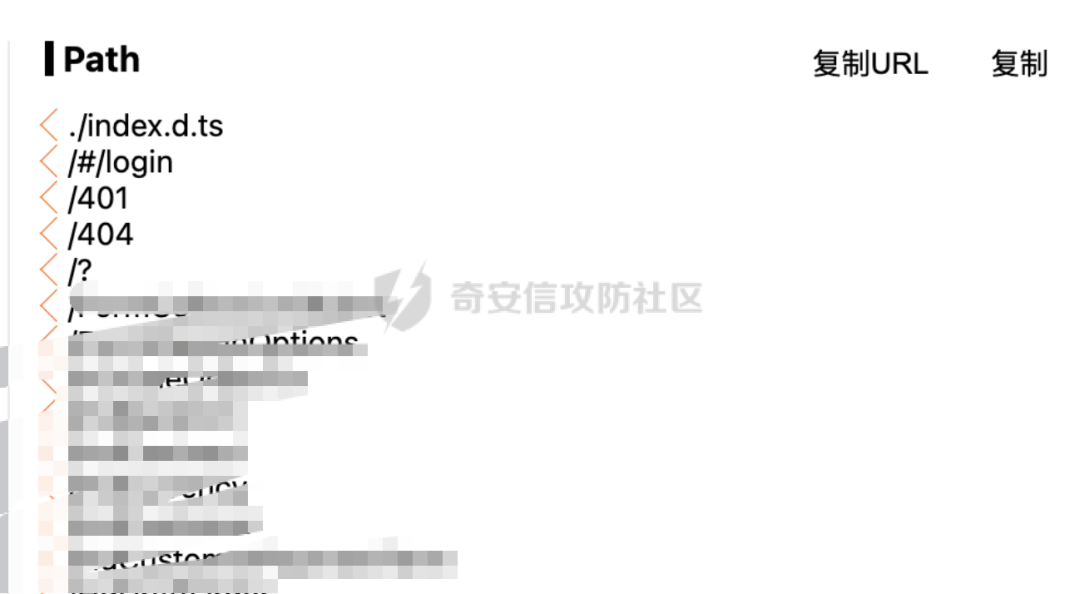 接口扫描返回403的路径列表