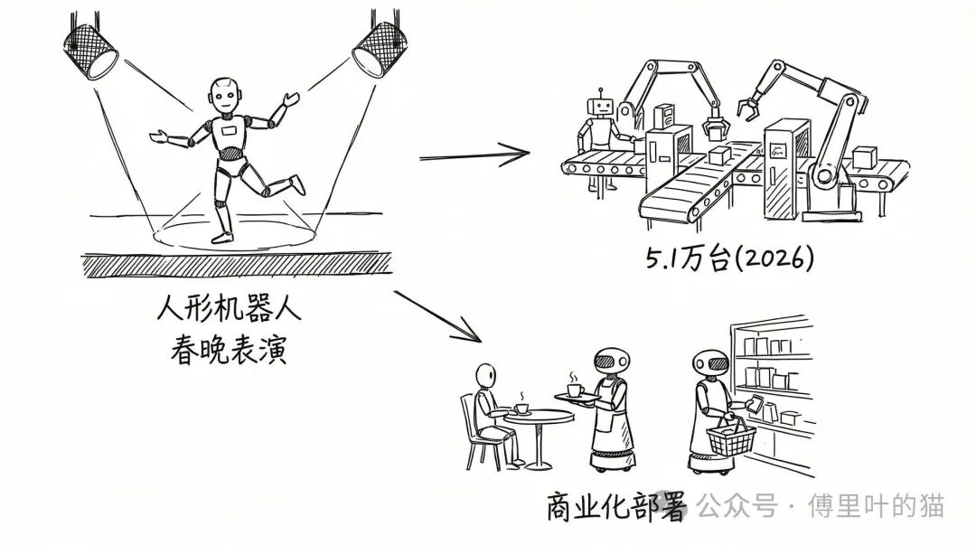 2026年人形机器人商业化路径示意图