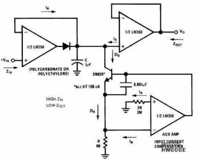 低漂移峰值检测器电路图
