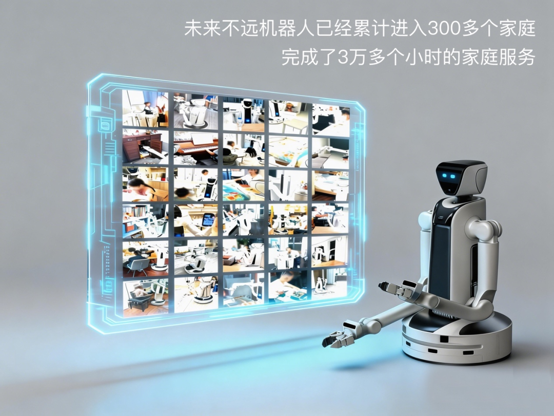 未来不远机器人家庭服务累计数据展示
