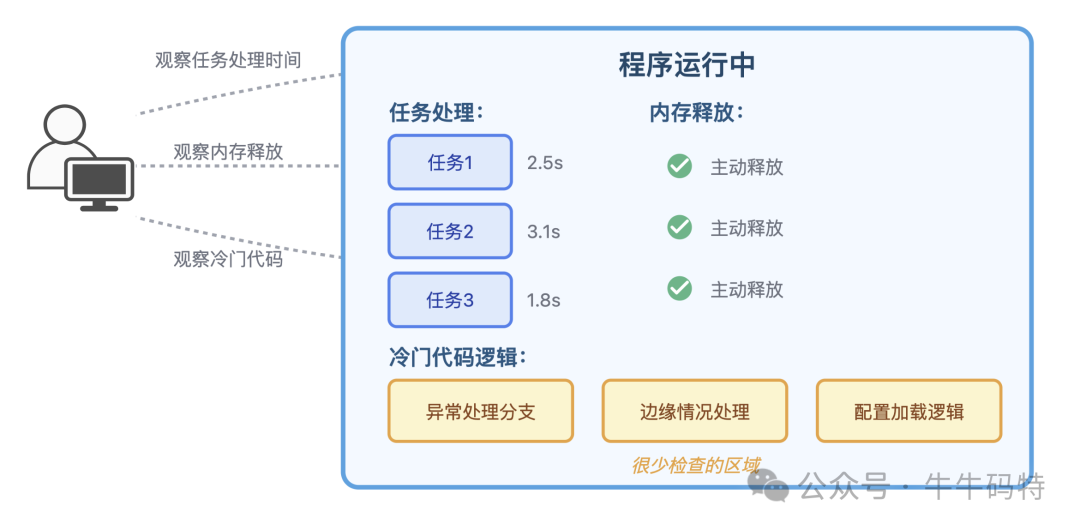 程序运行初期观察示意图