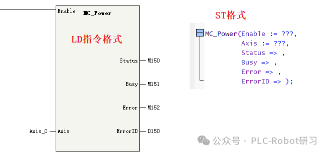 MC_POWER指令格式