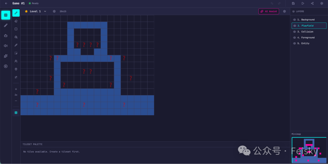 AI生成的关卡设计在编辑器中的效果