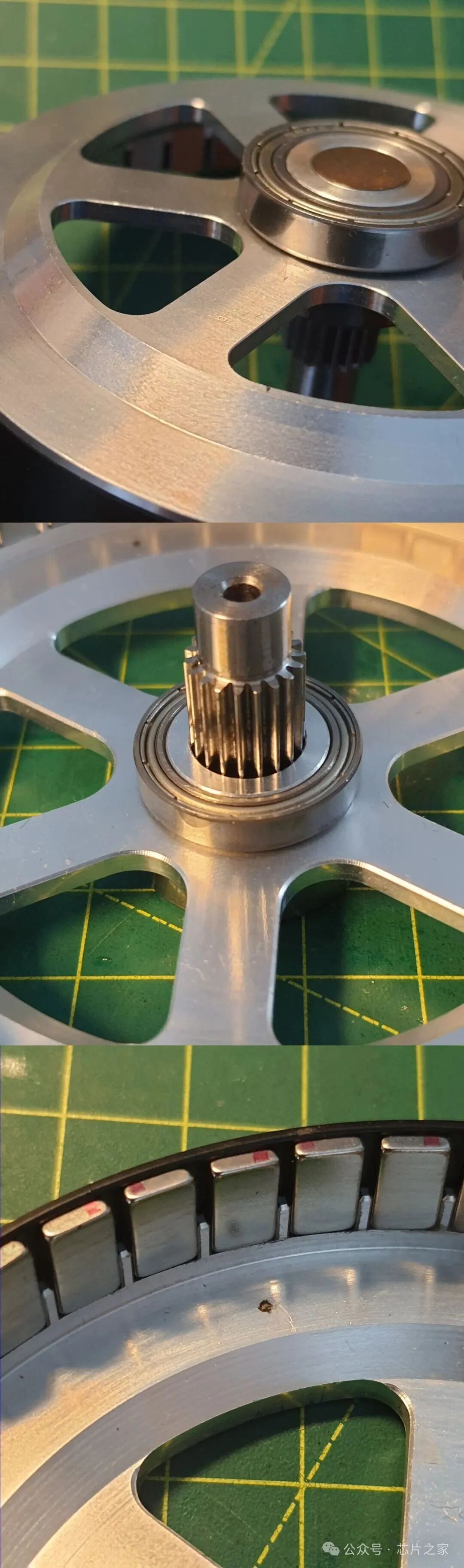 转子齿轮、轴承及磁环装配状态