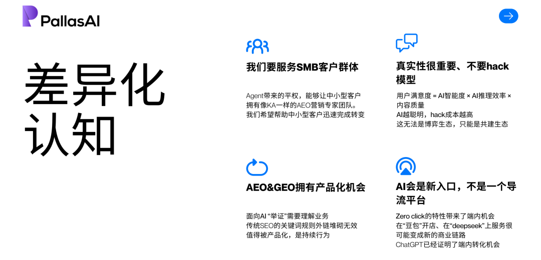 Pallas AI差异化认知图