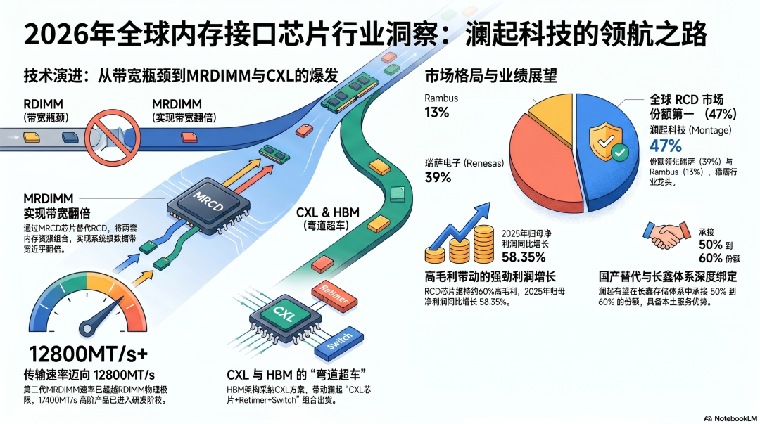 2026年全球内存接口芯片行业洞察:澜起科技技术演进与市场格局