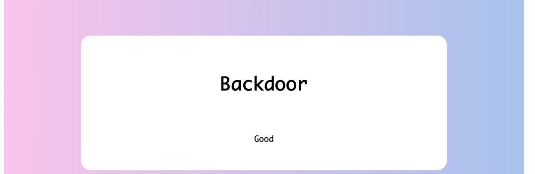 进入后门admin分支后页面显示Good