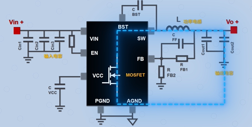 电感放电功率回路示意图