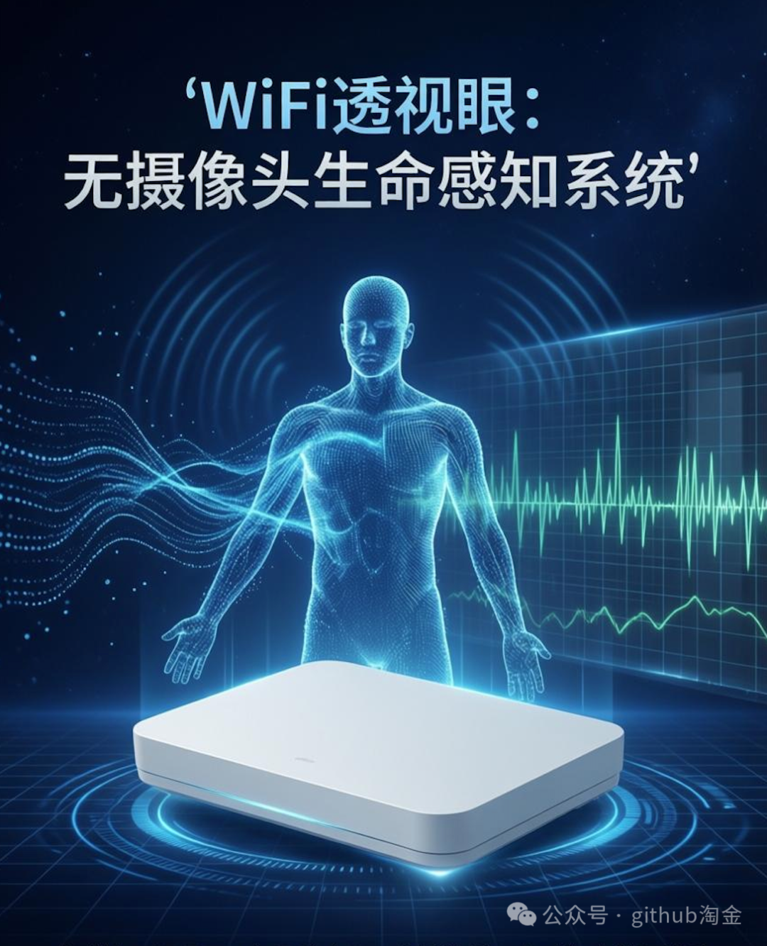 WiFi-DensePose技术架构示意图:基于WiFi信号的人体姿态与生命体征感知系统
